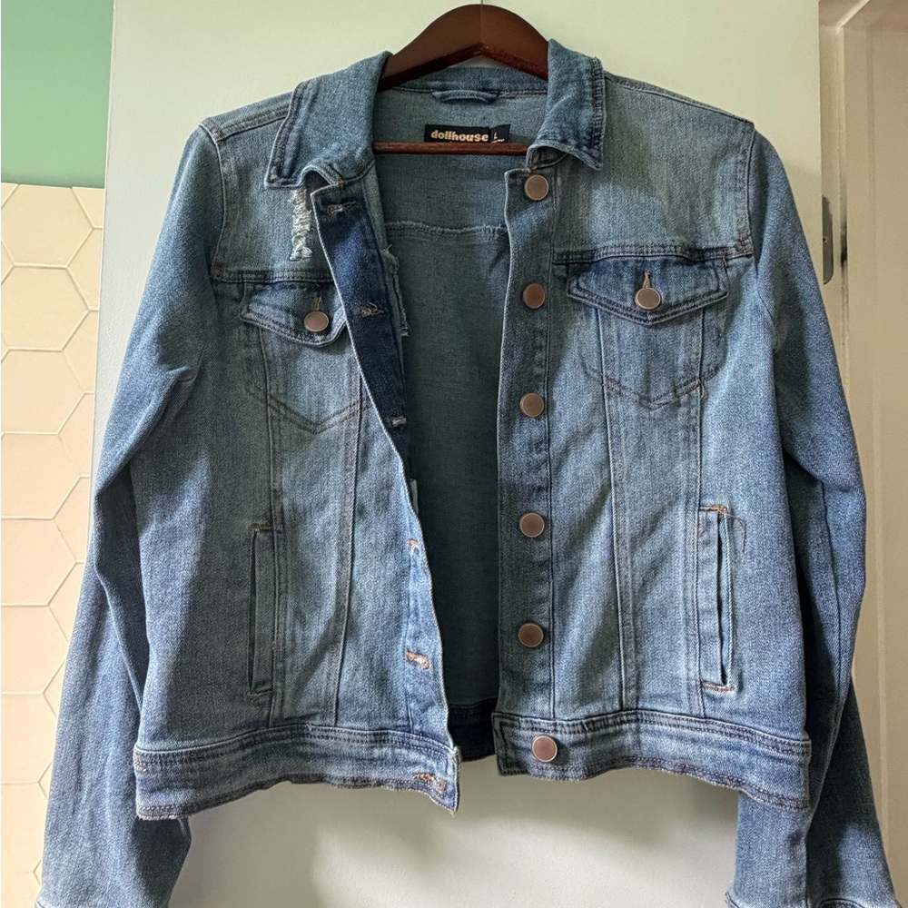 Dollhouse Women's Light Blue Jean Jacket